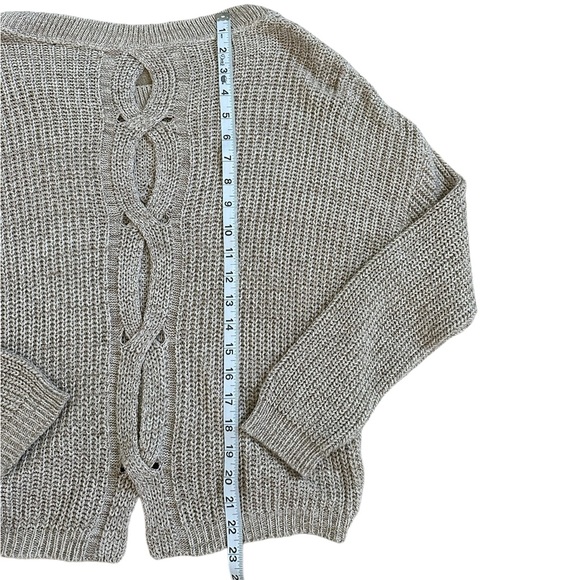 Express Women's Tan Cutout Pullover Sweater XS - Picture 6 of 9